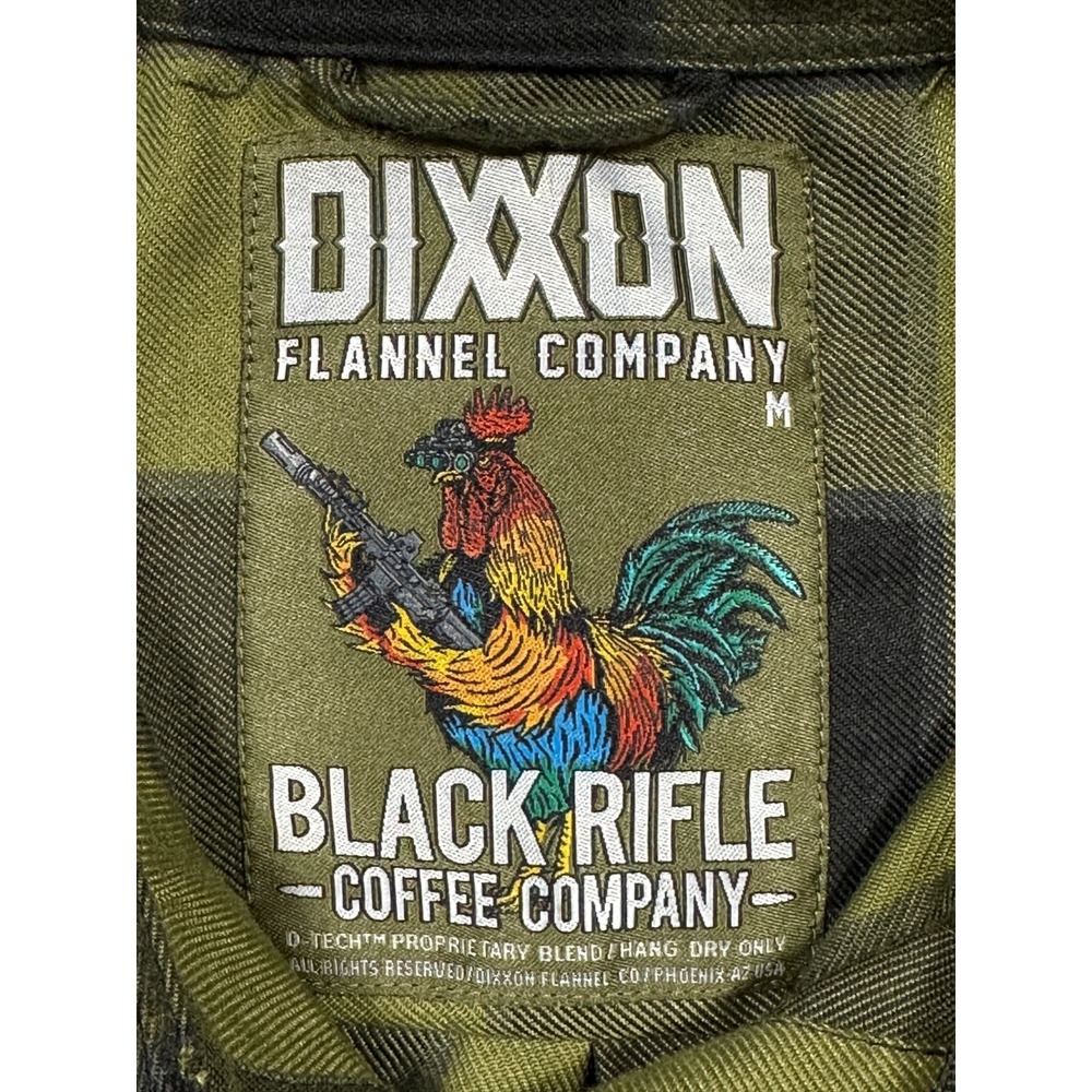 Dixxon Flannel Womens M Green Plaid Black Rifle Coffee Co Long Sleeve Shirt - Picture 3 of 14
